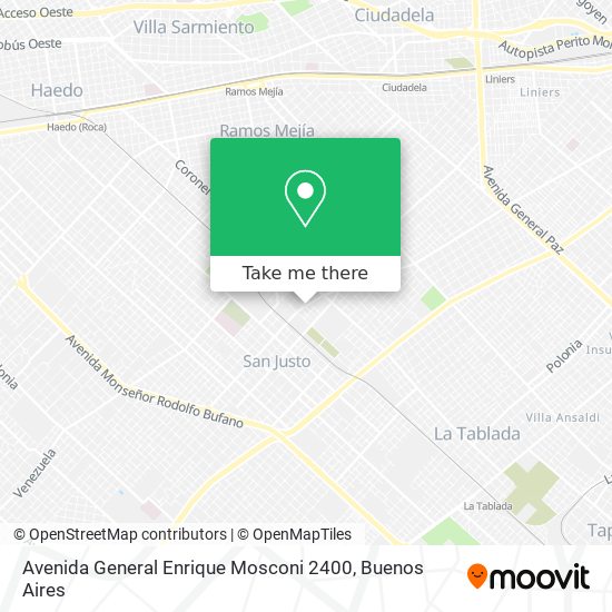 Avenida General Enrique Mosconi 2400 map