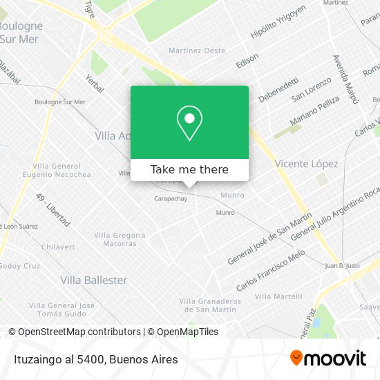 Ituzaingo al 5400 map