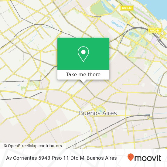 Mapa de Av  Corrientes 5943 Piso 11 Dto M