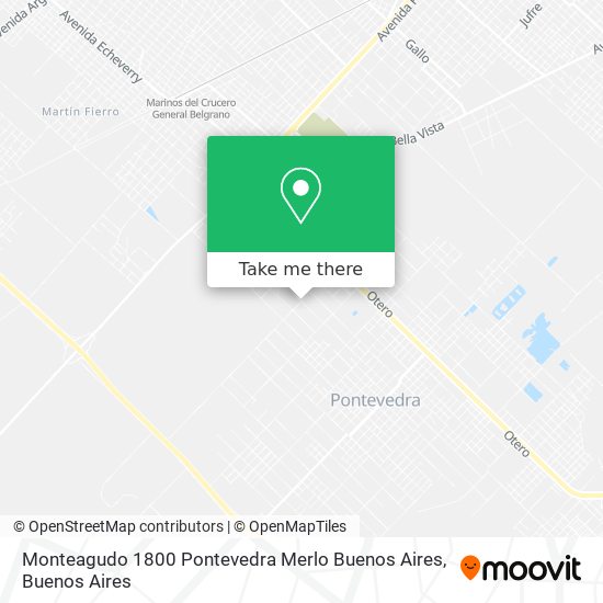 Monteagudo 1800  Pontevedra  Merlo  Buenos Aires map