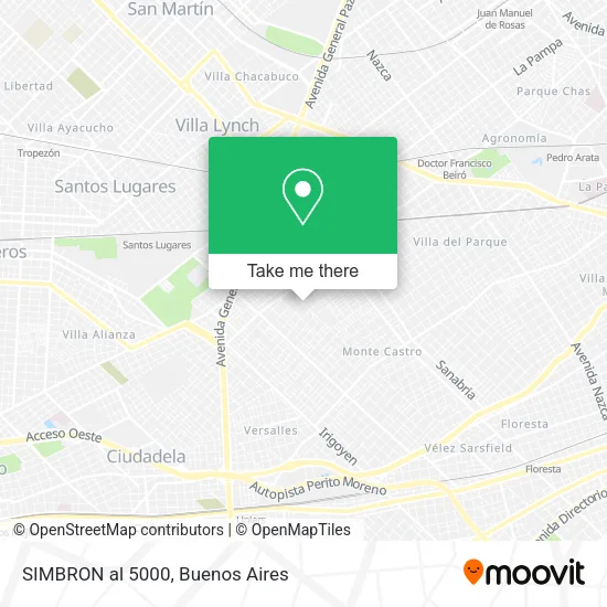 Mapa de SIMBRON al 5000