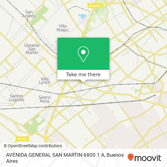 AVENIDA GENERAL SAN MARTIN 6800 1 A map