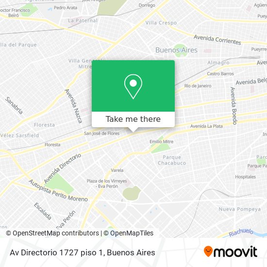 Av  Directorio 1727 piso 1 map