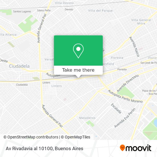 Av  Rivadavia al 10100 map