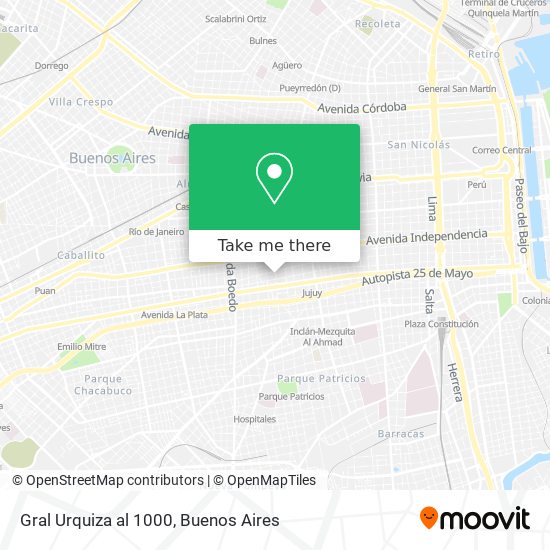 Gral Urquiza al 1000 map