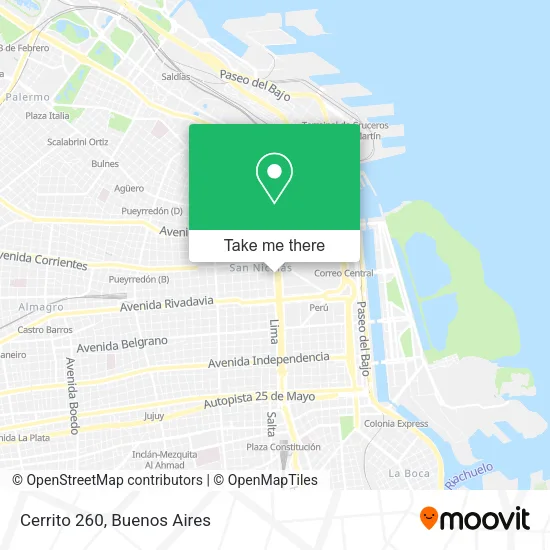 Mapa de Cerrito 260
