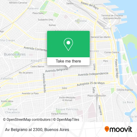 Mapa de Av  Belgrano al 2300