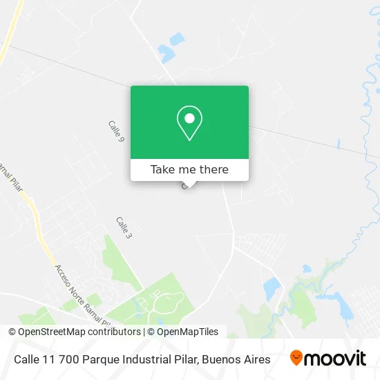 Mapa de Calle 11 700   Parque Industrial Pilar
