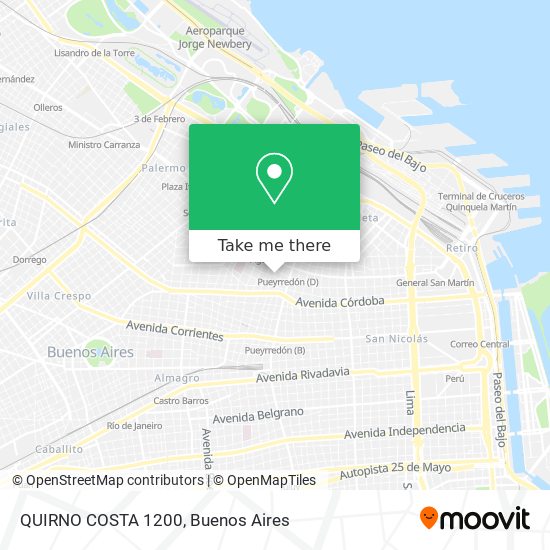 QUIRNO COSTA 1200 map