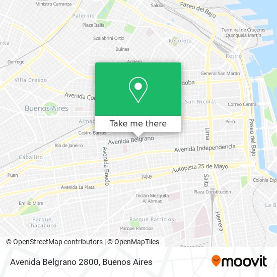 Avenida Belgrano 2800 map