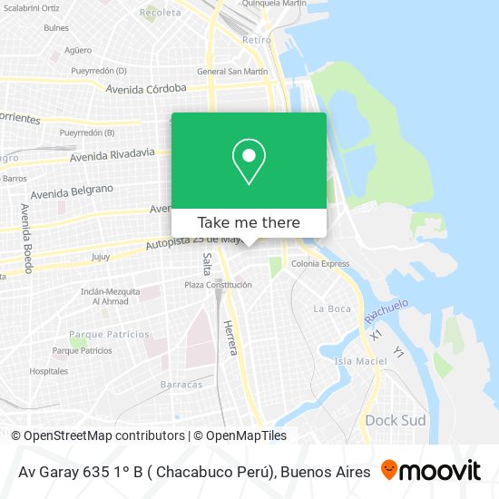 Av  Garay 635 1º B ( Chacabuco   Perú) map