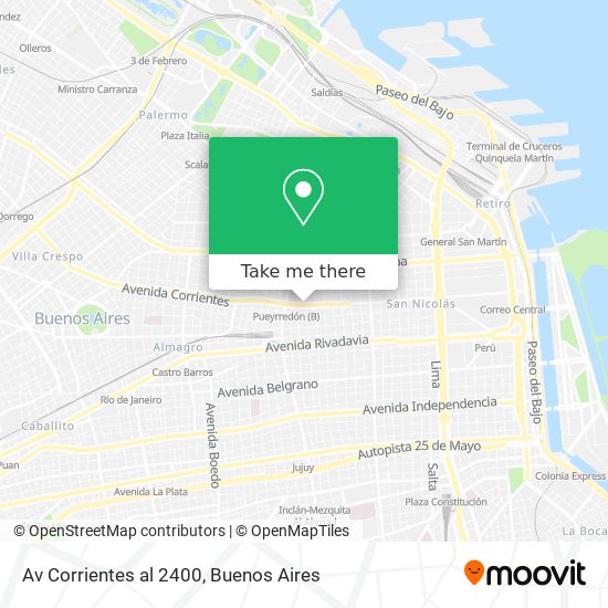 Av  Corrientes al 2400 map