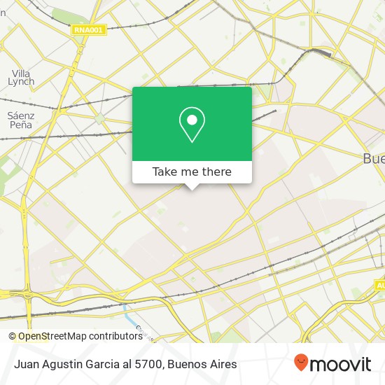 Juan Agustin Garcia al 5700 map