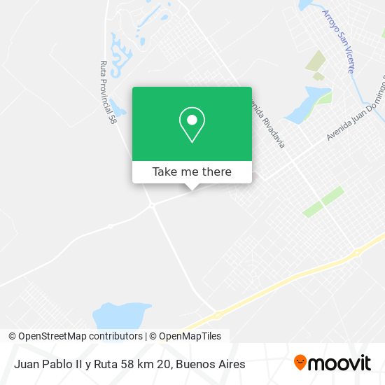 Juan Pablo II y Ruta 58 km 20 map