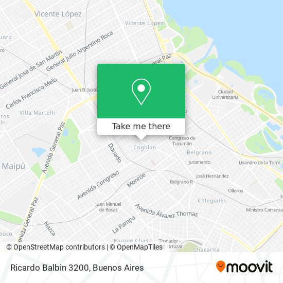 Ricardo Balbin 3200 map