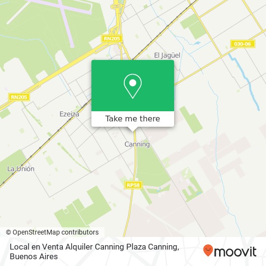 Mapa de Local en Venta  Alquiler   Canning    Plaza Canning