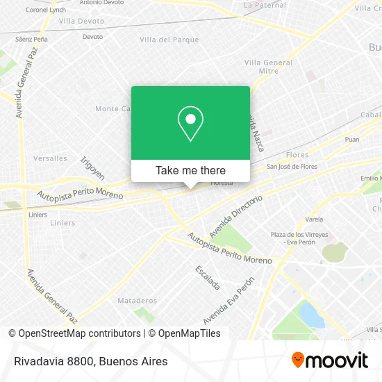 Rivadavia 8800 map