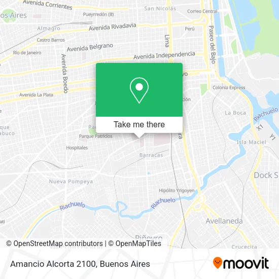 Amancio Alcorta 2100 map