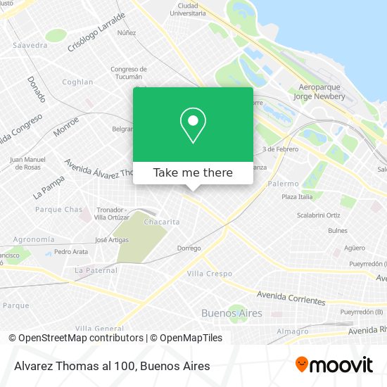 Mapa de Alvarez Thomas al 100