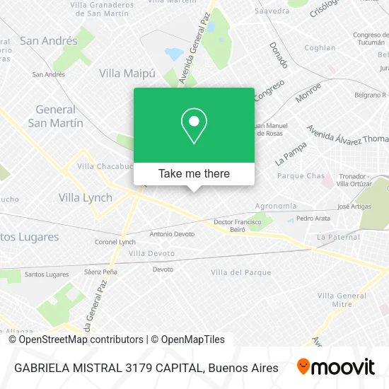 Mapa de GABRIELA MISTRAL 3179 CAPITAL