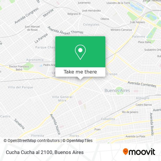 Mapa de Cucha Cucha  al 2100