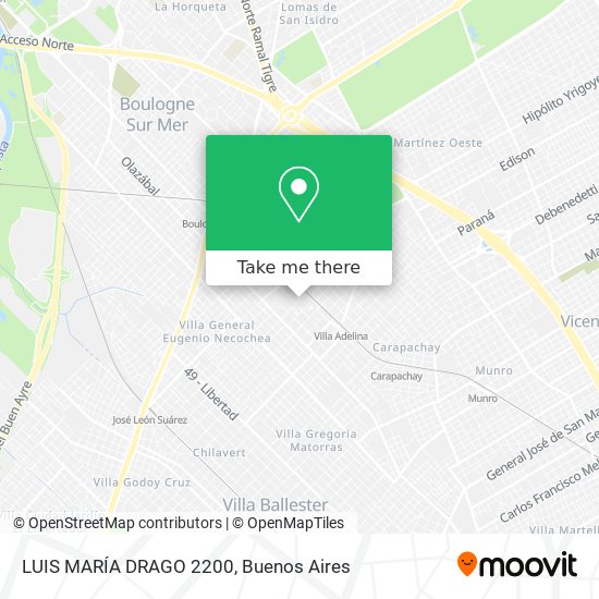 LUIS MARÍA DRAGO 2200 map