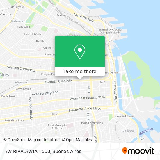 AV RIVADAVIA 1500 map