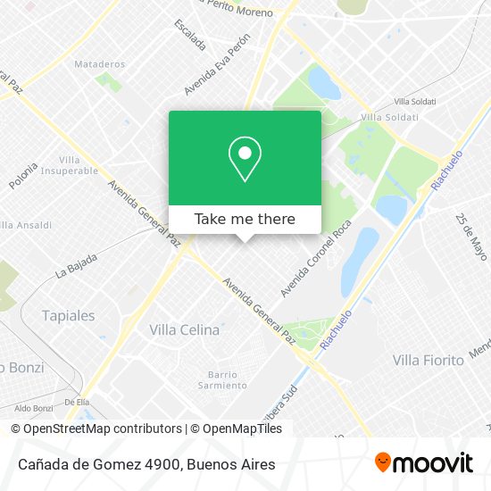 Cañada de Gomez 4900 map