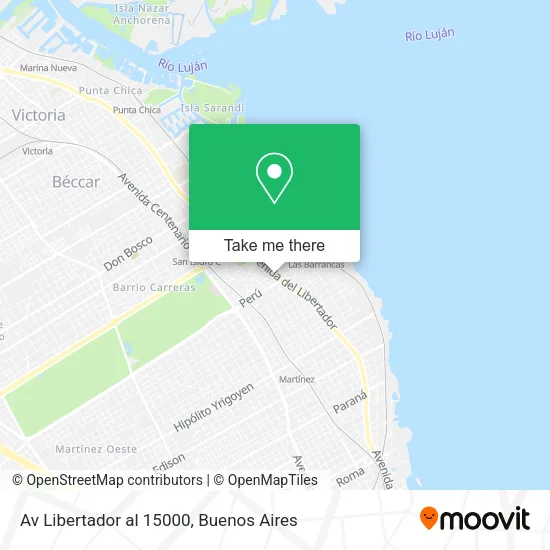Mapa de Av Libertador al 15000