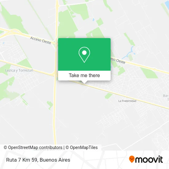 Mapa de Ruta 7 Km 59