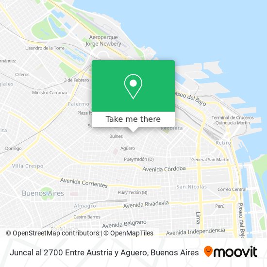 Mapa de Juncal al 2700 Entre Austria y Aguero