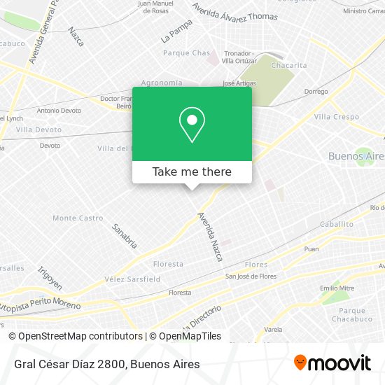 Mapa de Gral  César Díaz 2800