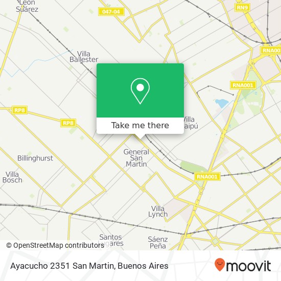 Mapa de Ayacucho 2351 San Martin