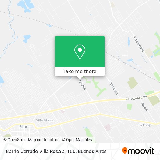 Barrio Cerrado Villa Rosa al 100 map