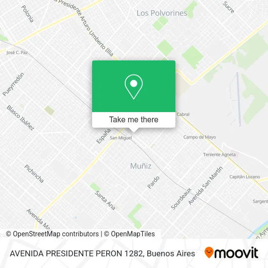 AVENIDA PRESIDENTE PERON 1282 map