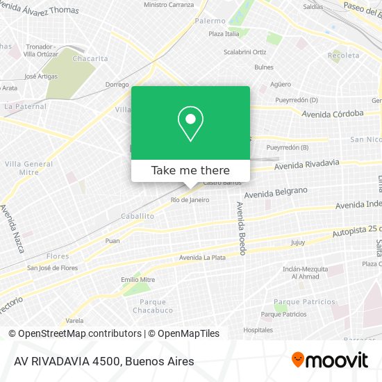 AV RIVADAVIA 4500 map