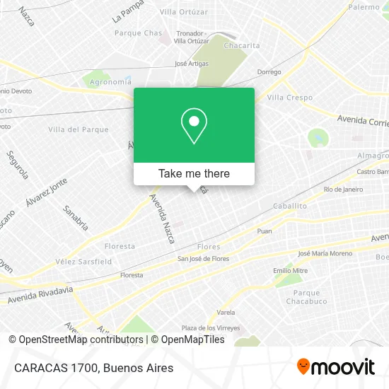 CARACAS 1700 map
