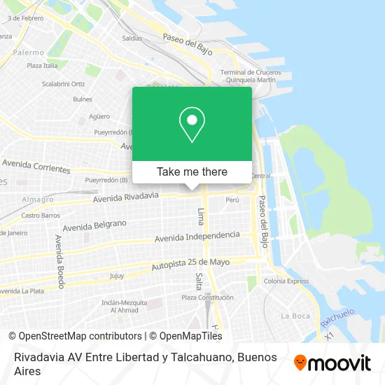 Rivadavia  AV  Entre Libertad y Talcahuano map