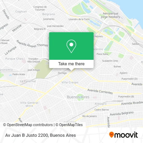 Mapa de Av  Juan B  Justo 2200