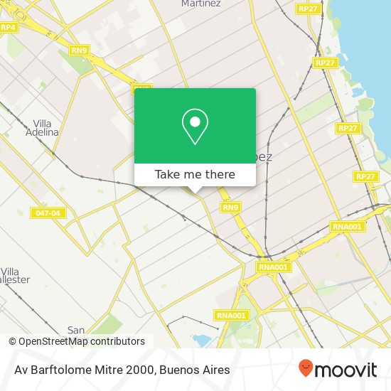 Av Barftolome Mitre 2000 map