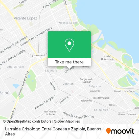 Mapa de Larralde  Crisologo Entre Conesa y Zapiola
