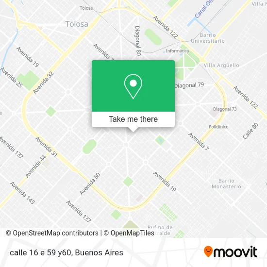 calle 16 e 59 y60 map