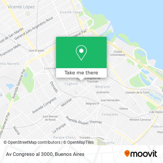 Av  Congreso al 3000 map