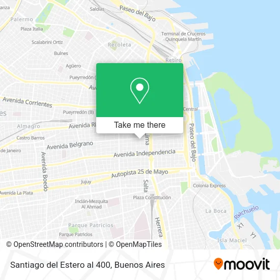 Mapa de Santiago del Estero al 400