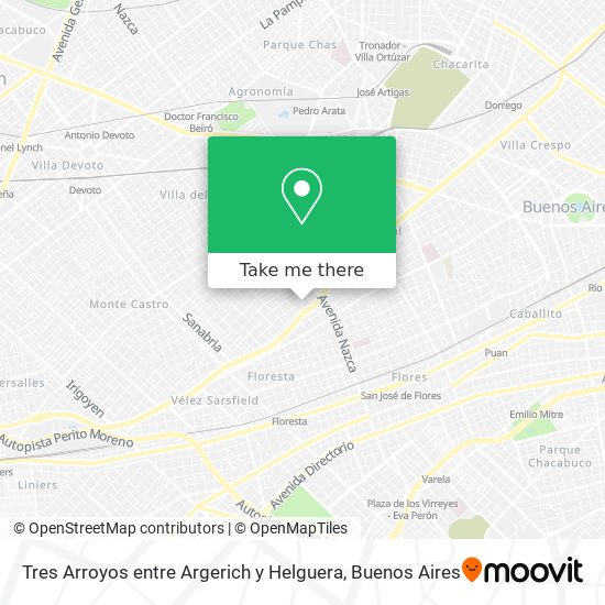 Tres Arroyos entre Argerich y Helguera map