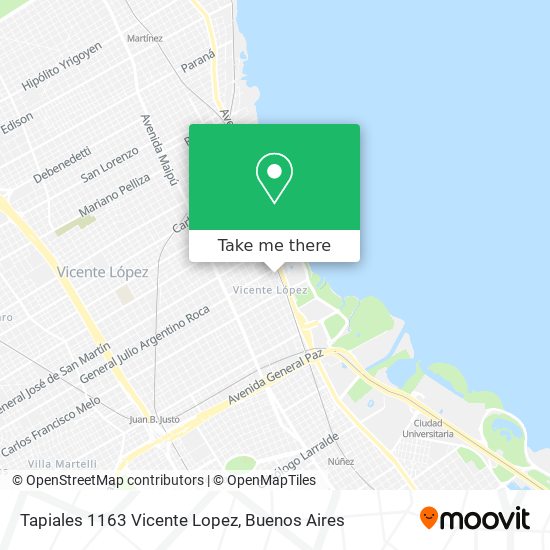 Mapa de Tapiales 1163 Vicente Lopez