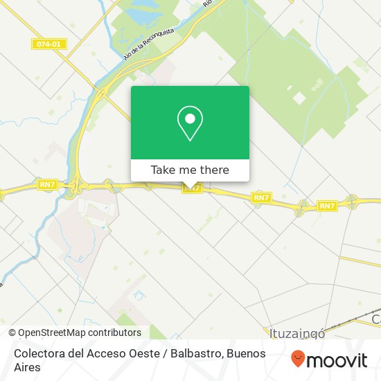 Colectora del Acceso Oeste / Balbastro map