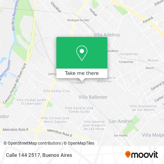 Calle 144 2517 map