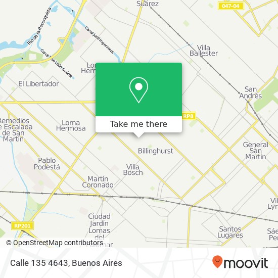 Calle 135 4643 map