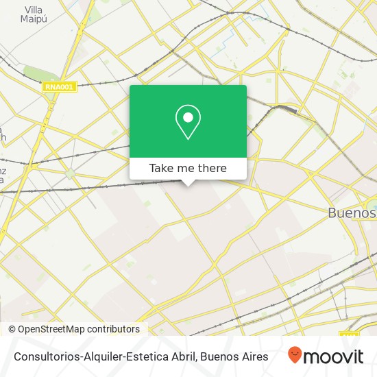 Mapa de Consultorios-Alquiler-Estetica Abril
